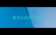差开头的四字成语