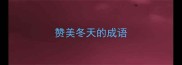 赞美冬天的成语