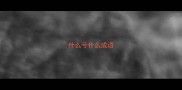 什么亏什么成语