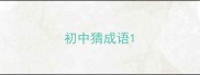 初中猜成语