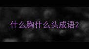 什么胸什么头成语