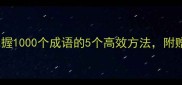 成语学习秘籍快速掌握1000个成语的5个高效方法附赠电子手册附资源包