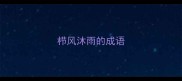 栉风沐雨的成语
