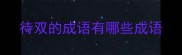 待双的成语有哪些成语