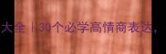 情字开头的成语大全30个必学高情商表达提升职场社交圈层