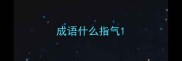 成语什么指气
