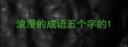 浪漫的成语五个字的