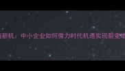 芽萌新机中小企业如何借力时代机遇实现裂变增长