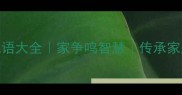 家庭成语大全家争鸣智慧传承家风必备