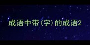 成语中带字的成语