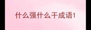 什么强什么干成语