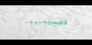 一个人一个心new成语