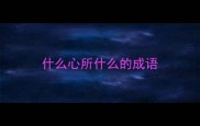 什么心所什么的成语