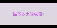 描写多少的成语