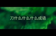 刀什么什么什么成语