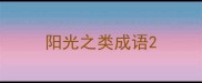 阳光之类成语