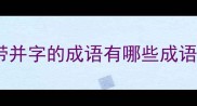 带并字的成语有哪些成语
