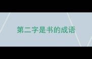 第二字是书的成语