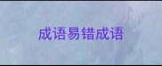 成语易错成语