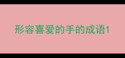 形容喜爱的手的成语