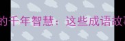 震惊大惊小怪背后的千年智慧这些成语故事让你重新认识古人