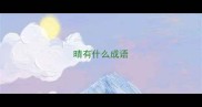 晴有什么成语