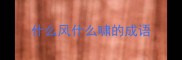 什么风什么啸的成语