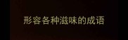 形容各种滋味的成语