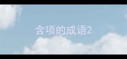 含项的成语
