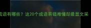 年少常用成语有哪些这20个成语易错难懂却最显文采附用法