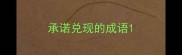 承诺兑现的成语