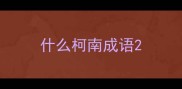 什么柯南成语