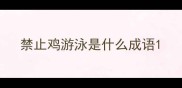 禁止鸡游泳是什么成语