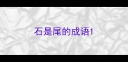 石是尾的成语