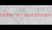 形容秋天凉快的成语推荐20个适合秋天的诗意句子美到心坎里