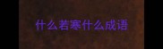 什么若寒什么成语