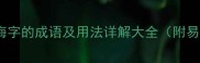 100个带海字的成语及用法详解大全附易错成语
