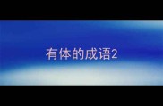 有体的成语