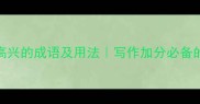 100个形容非常高兴的成语及用法写作加分必备的高兴成语清单