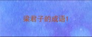 梁君子的成语