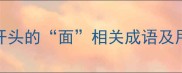 10个出字开头的面相关成语及用法附典故