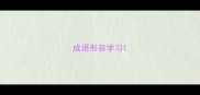 成语形容学习