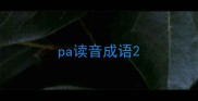 pa读音成语