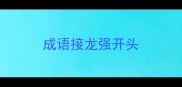 成语接龙强开头