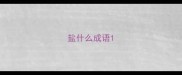盐什么成语