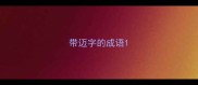 带迈字的成语