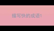描写快的成语