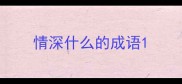 情深什么的成语