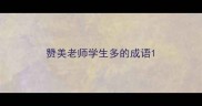 赞美老师学生多的成语