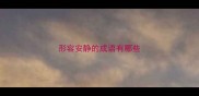 形容安静的成语有哪些